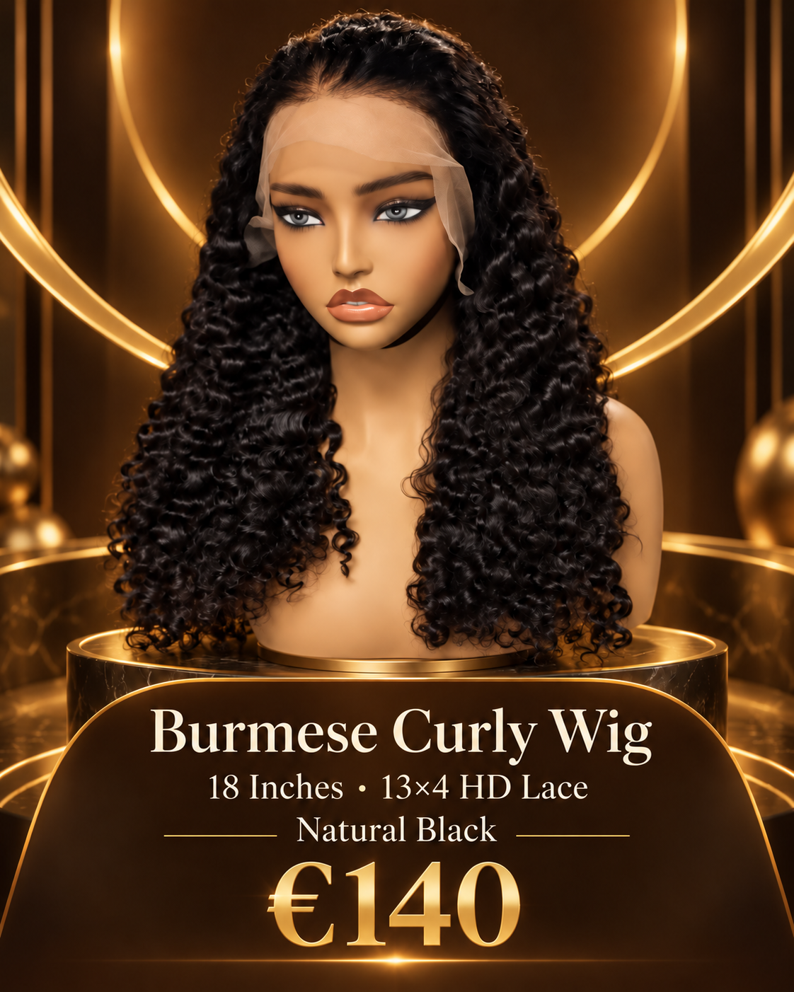 Burmese Curly Wig
